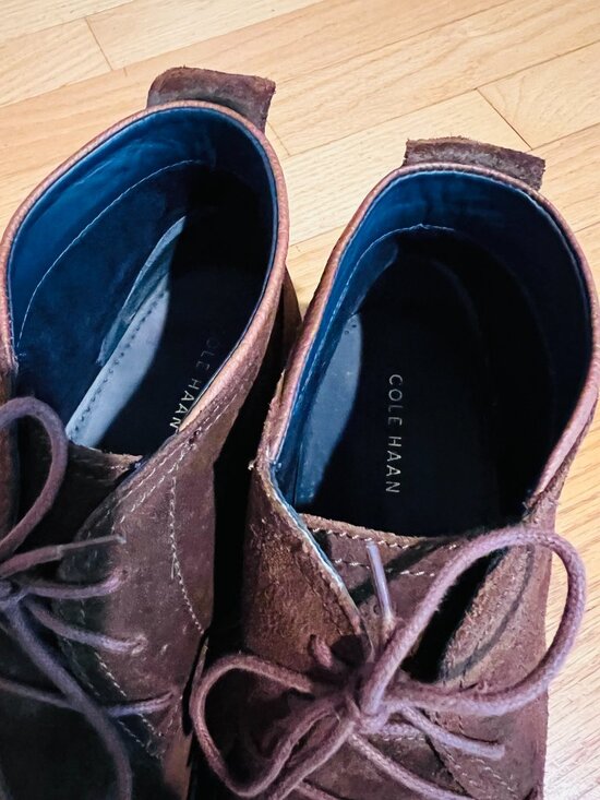 Cole Haan Mens Ogden Boot Size 13 M Brown Suede Stitch Chukka Lace Up Plain Toe main image 6